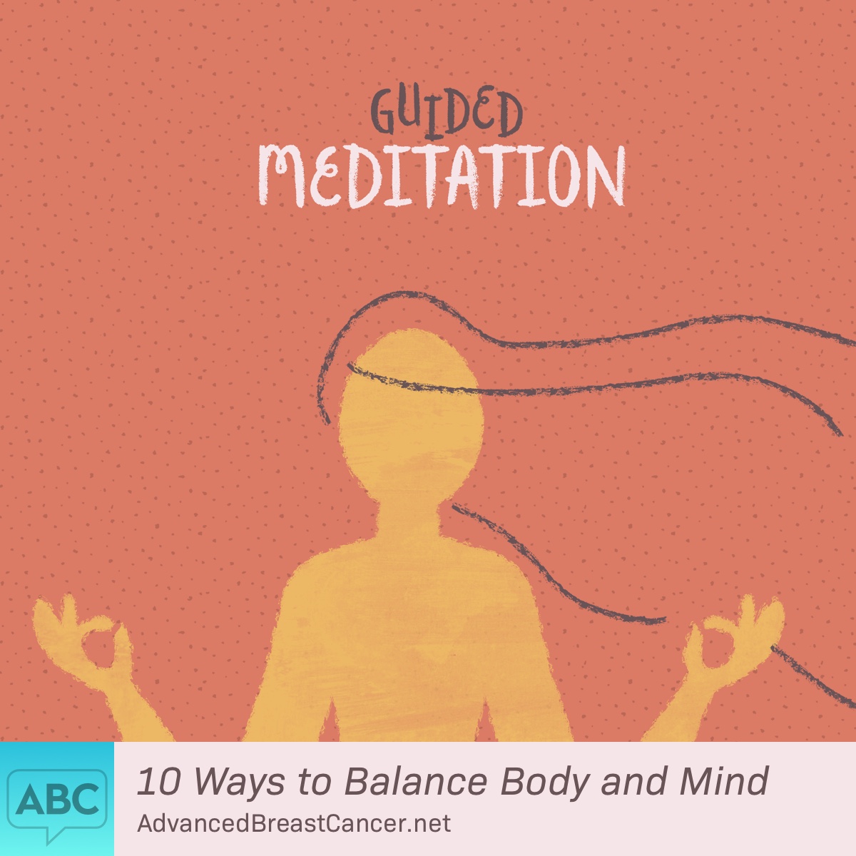 A person with arms in a meditative pose