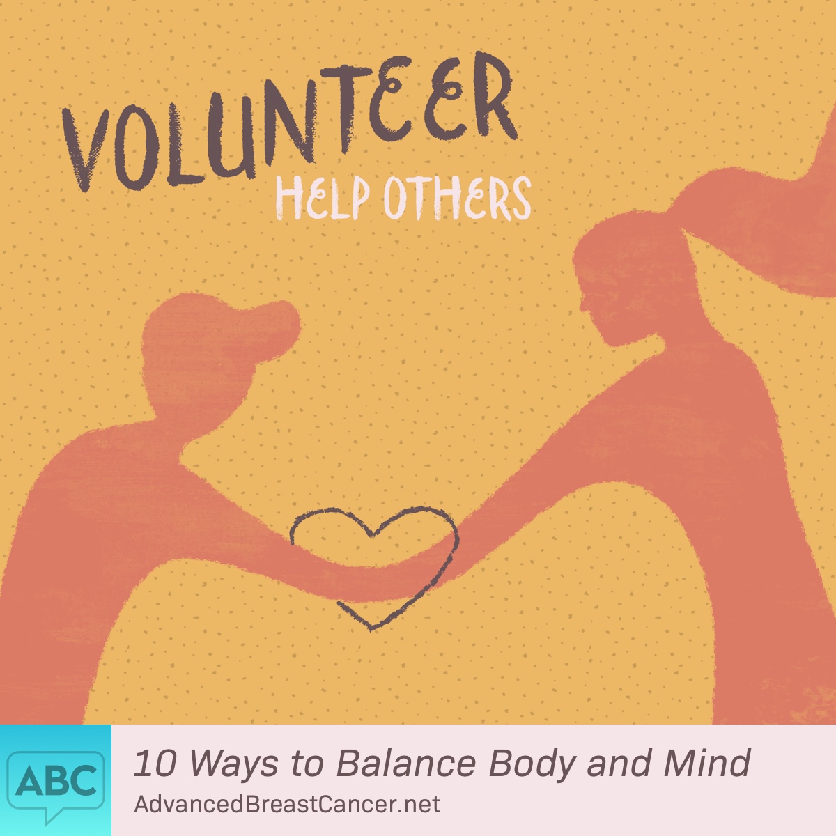 Two people join hands through a heart shape